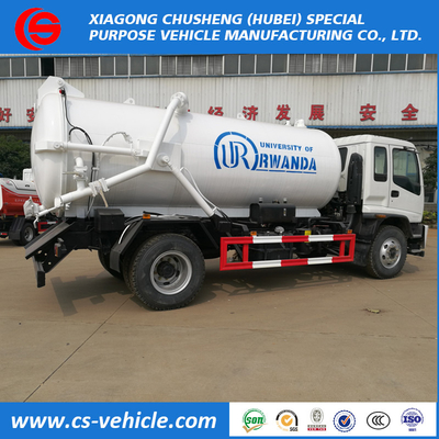 Carbon Steel Q235 10000 Liter Sewage Vacuum Pump Sewage Suction Truck For Sale