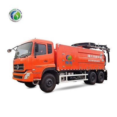 9000L Combi Vacuum Jetting Truck For Sucking Waste Liqud Sewage Tanker 4 m3