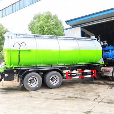Truck Suction Sewage Trailer 22m3 Carbon Steel Water Truck Semi Trailer 22 Cubic Meters Vacuum Sewage Suction Pump Tanker Semi Trailer