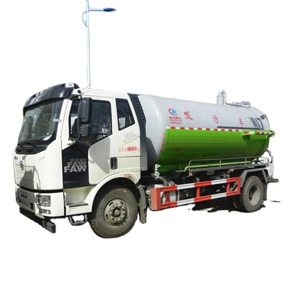 Q235 Carbon Steel FAW 4x2 Stainless Steel 12000 Liters Sewage Vacuum Suction Sewage Truck Price